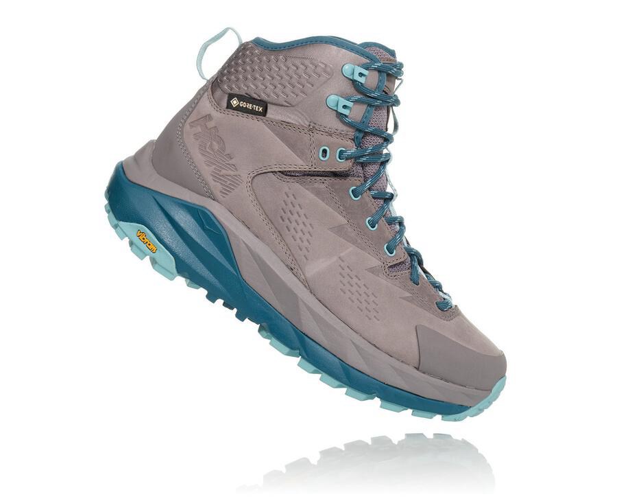 Hiking Boots Womens - Hoka One One Kaha GORE-TEX - Grey - WTBKYNU-84